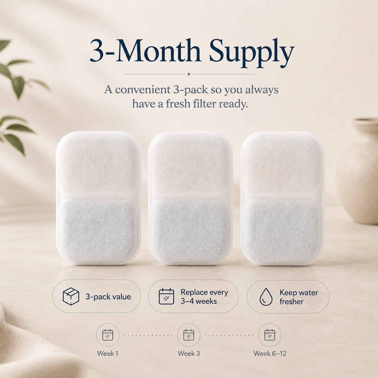 PawStream™ Replacement Filters - 3 Pack