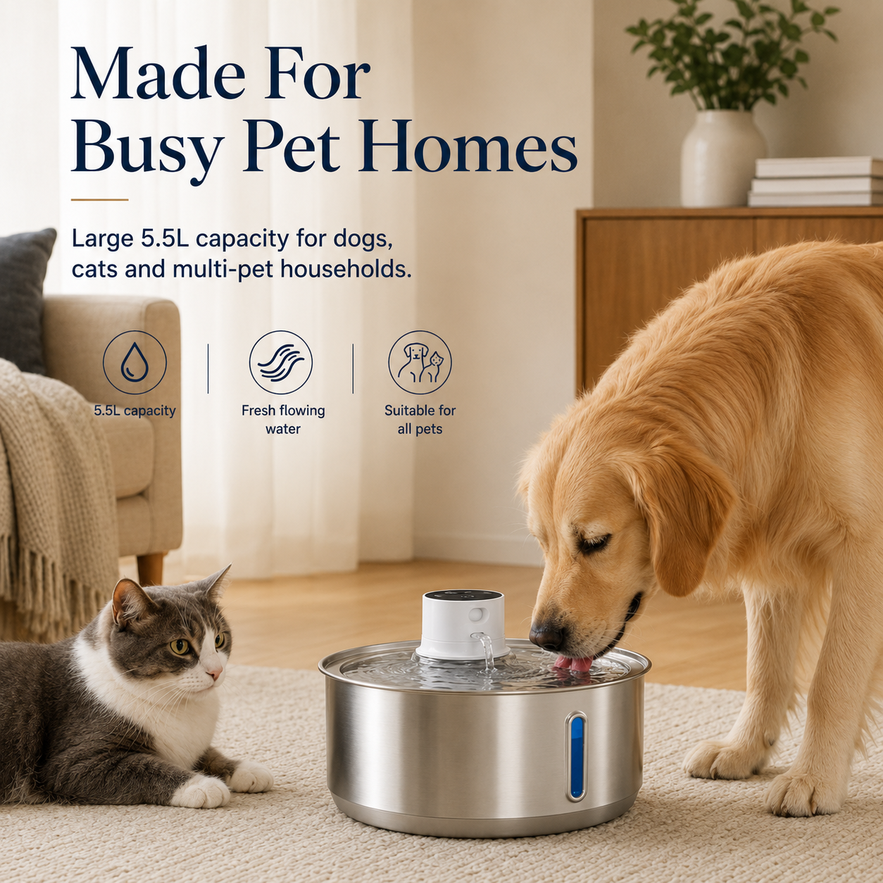 PawStream™ Cordless Pet Water Fountain