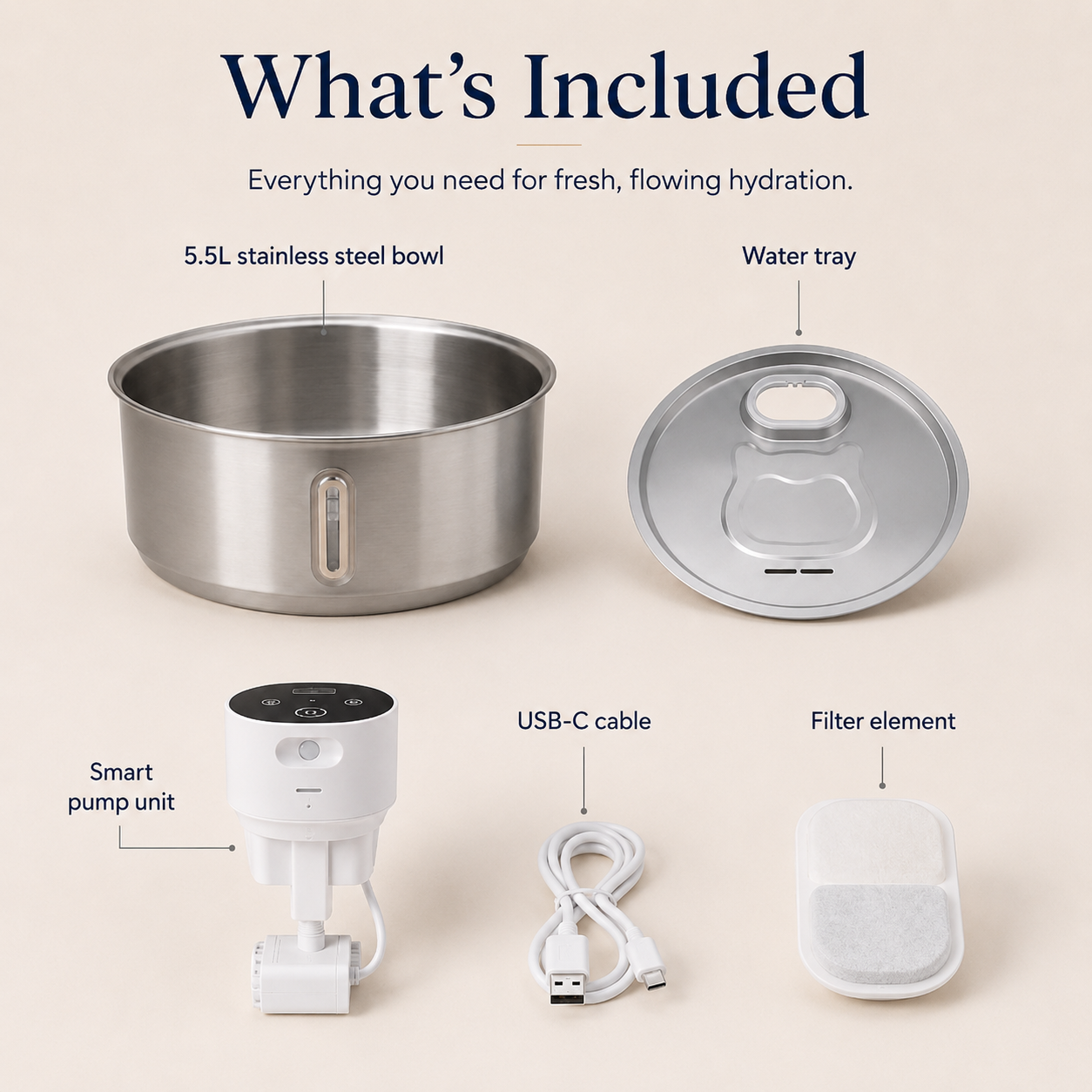 PawStream™ Cordless Pet Water Fountain