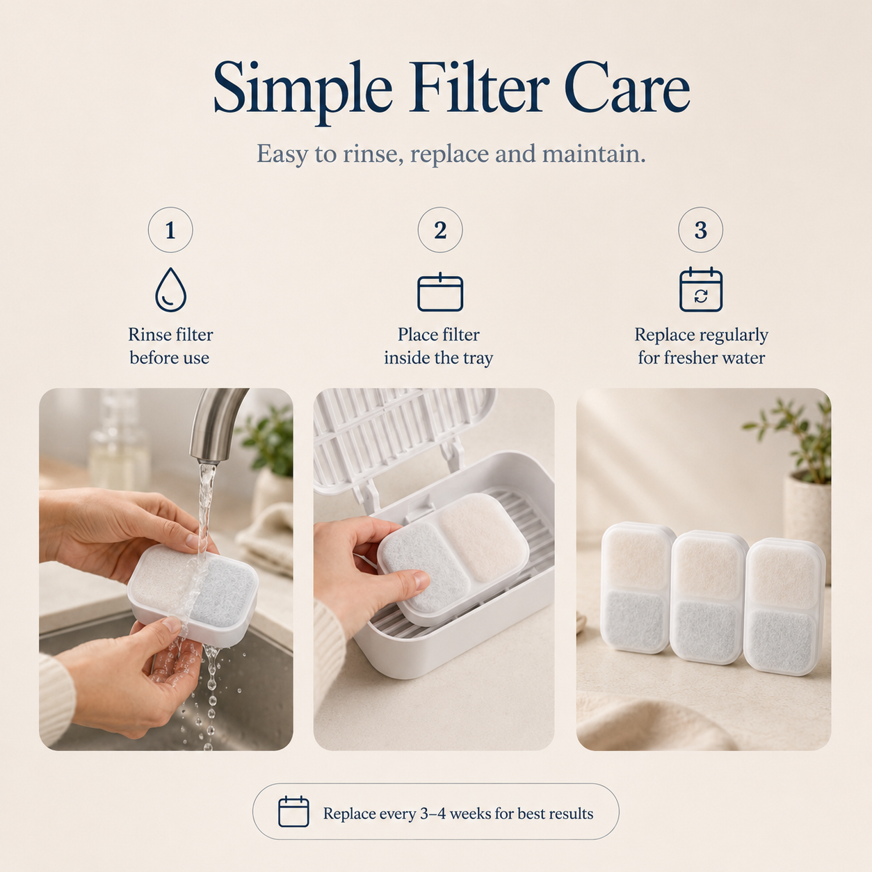 PawStream™ Replacement Filters - 3 Pack